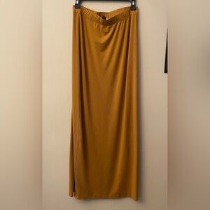 Sister Elegant Mustard Maxi Skirt